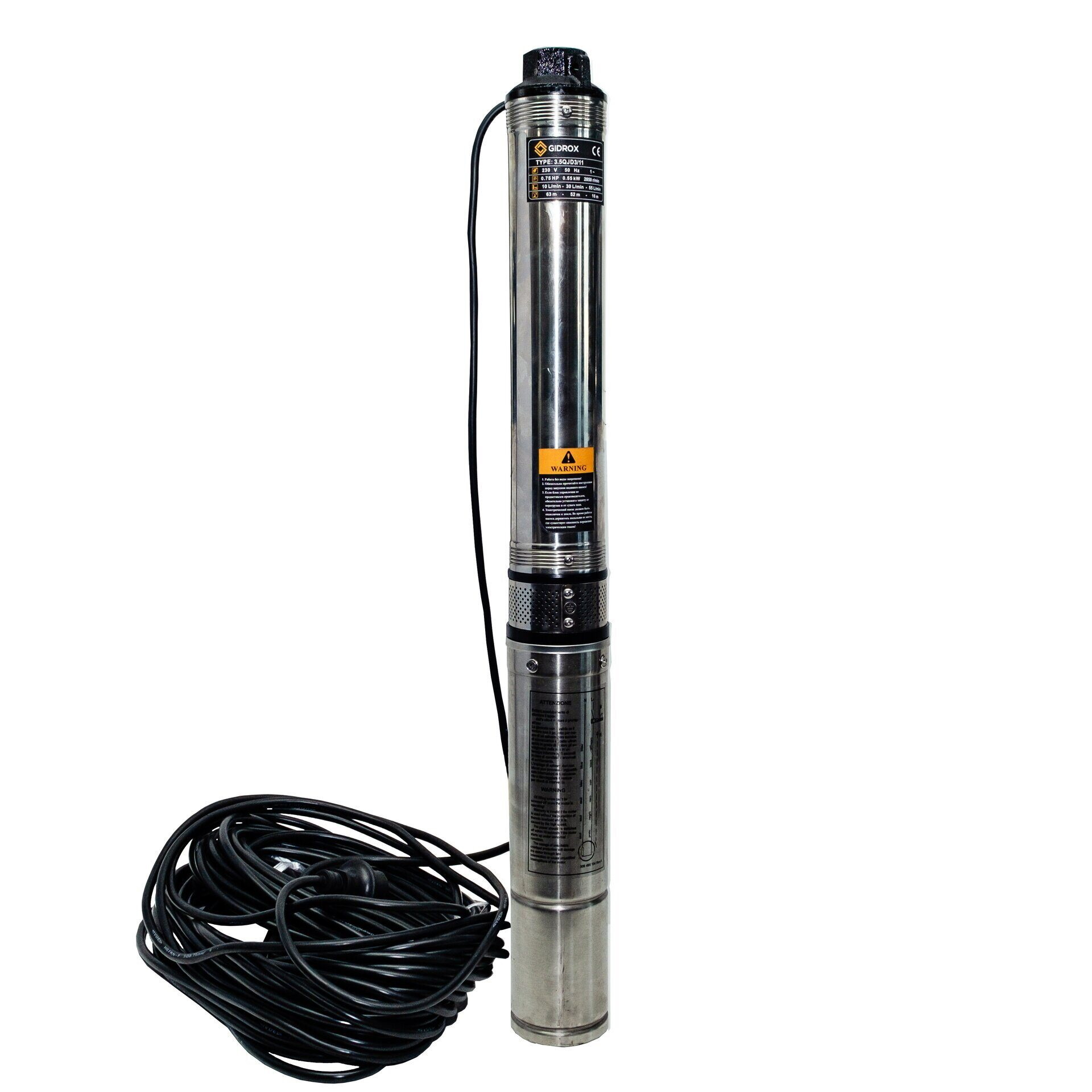 Насос  скважинный GIDROX 3QJD3/21 (45/89) кабель 40 м