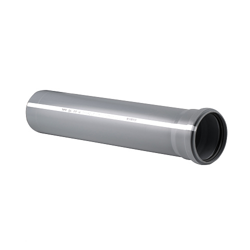 Труба ПП серая б/н Ду 110x2.7 L=0,5 в/к
