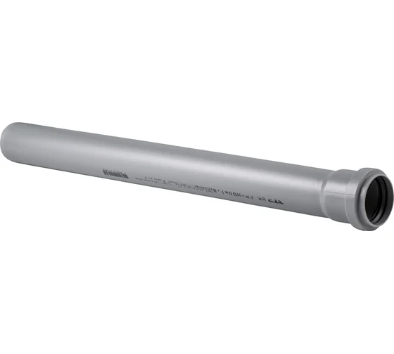 Труба ПП серая б/н Ду 50x1.8  L=1.5 в/к